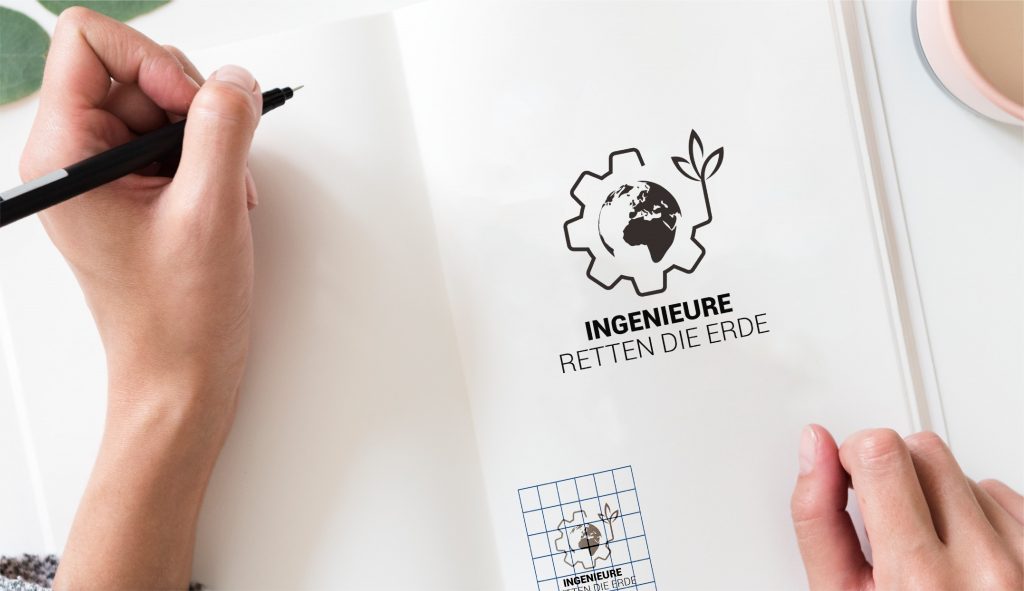 logo design Ingenieure retten die Erde