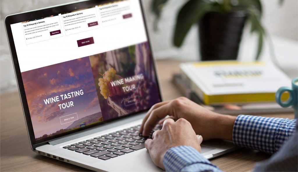 website design wineyard