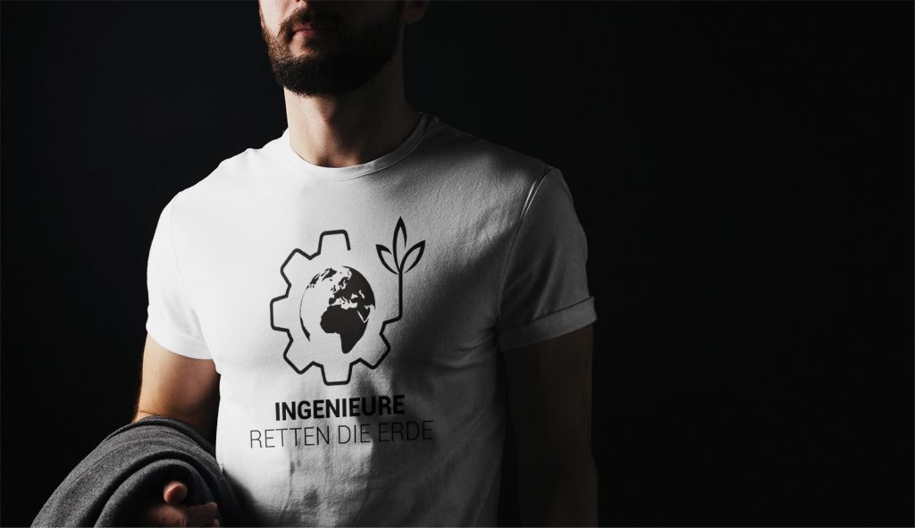 logo on t-shirt gedruckt printed