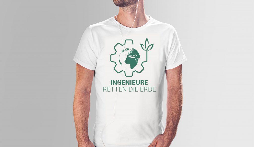 ansprechendes logo design auf t-shirt